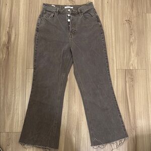 Pacsun Straight Dad Jeans Women's Size 27 Brown High Rise Bootcut Button-Fly.